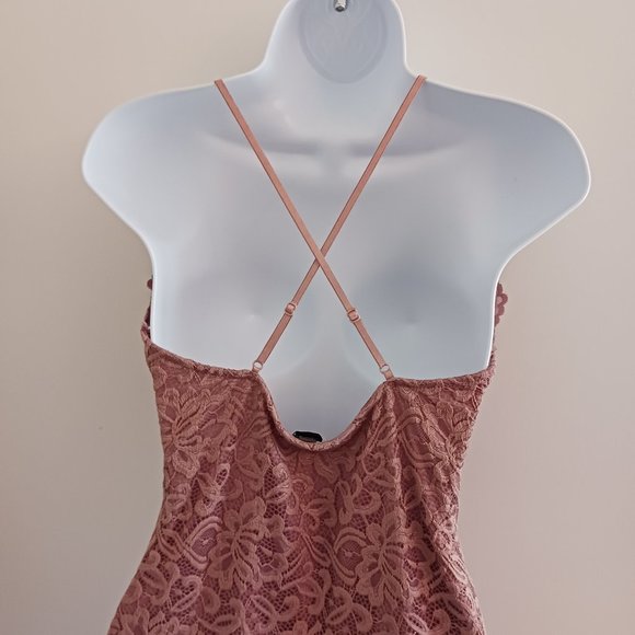 NWOT - G by Guess Bodycon Dress - Blush Floral Stitch - Picture 4 of 9